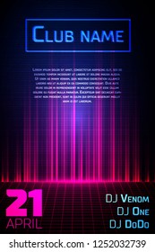 Abstract equalizer background. Party flyer
