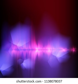 Abstract equalizer background. Purple-red wave.