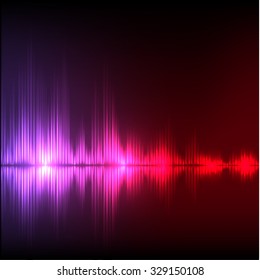 Abstract equalizer background. Purple-red wave. EPS10 vector.