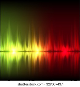 Abstract equalizer background. Yellow-red wave. EPS10 vector.