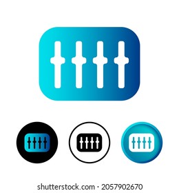 Abstraktes Equalizer-Symbol Illustration Flaches Design