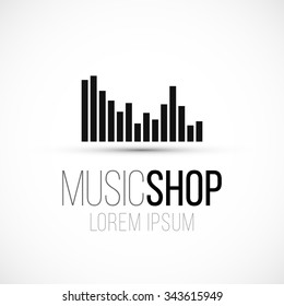 Abstract Equalizer Icon. Music / Sound Wave / DJ / Audio System Store Logo Sign Concept. Vector Illustration.