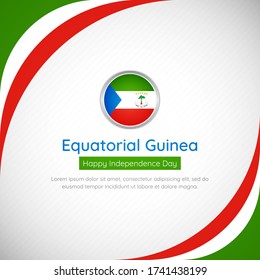 Resumen del fondo de la bandera de Guinea Ecuatorial. Ilustración vectorial del Día de la Independencia Creativa de Guinea Ecuatorial