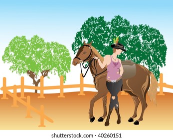 abstract equestrians background, vector wallpaper