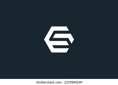 Abstract ES, SE, EG, GE Letters Logo Initial Based Monogram Icon Vector.