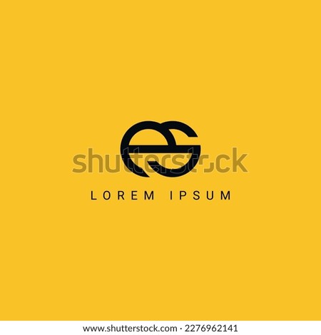 Abstract ES SE letter simple minimal style business logo design vector element. Stock fotó © 