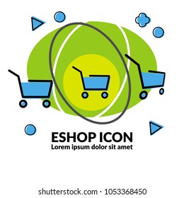 abstract eshop icon. Vector illustration