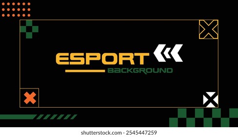 Fondo abstracto de esport para campeonatos o equipo. presentación o anuncios de esport de Vector temático oscuro.