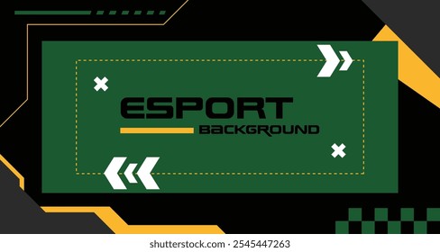 Fondo abstracto de esport para campeonatos o equipo. presentación o anuncios de esport de Vector temático oscuro.