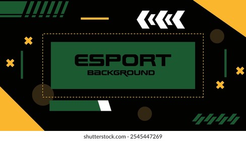 Fondo abstracto de esport para campeonatos o equipo. presentación o anuncios de esport de Vector temático oscuro.