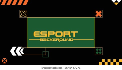 Fondo abstracto de esport para campeonatos o equipo. presentación o anuncios de esport de Vector temático oscuro.