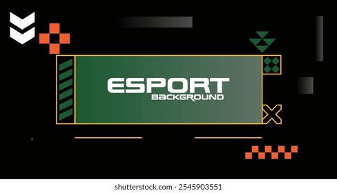 Fondo abstracto del esport para los campeonatos o el equipo. Vector plano del diseño para la presentación o los anuncios del esport.