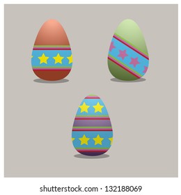 abstract ester egg in floral vector illustration