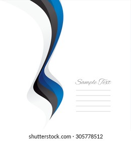 Abstract Estonian left ribbon vector