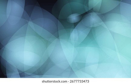 Fundo abstrato e etéreo com formas orgânicas macias e borradas em tons azuis e verdes frescos, evocando uma sensação de calma e natureza.