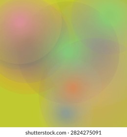 Abstract ethereal bokeh effect with overlapping translucent spheres displaying delicate pastel and intense color gradients. Ideal for digital backgrounds and creative design elements.