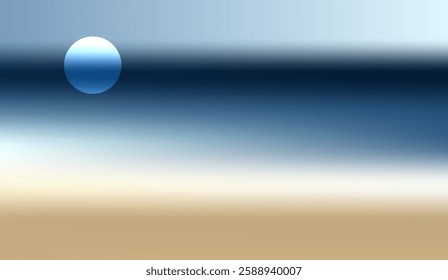 Abstract ethereal dreamscape with a celestial orb over shifting gradient sands and skies evoking serenity and endless horizons ideal for backgrounds