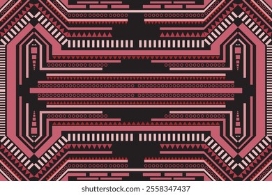 Abstract Ethnic Art, Geometric Design, Seamless Pattern, Fabric Pattern, Clothing, Fabric, Pattern, Cover, Carpet Design, Print, Wallpaper, Pattern on Product Surface.