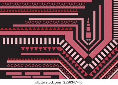 Abstract Ethnic Art, Geometric Design, Seamless Pattern, Fabric Pattern, Clothing, Fabric, Pattern, Cover, Carpet Design, Print, Wallpaper, Pattern on Product Surface.