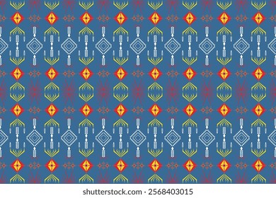 Abstract Ethnic Art, Geometric Design, Seamless Pattern, Fabric Pattern, Clothing, Fabric, Pattern, Cover, Carpet Design, Print, Wallpaper, Pattern on Product Surface.