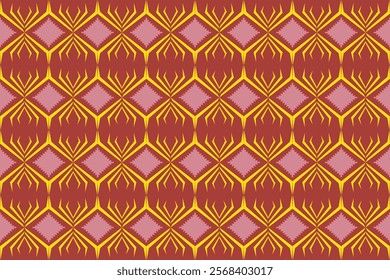 Abstract Ethnic Art, Geometric Design, Seamless Pattern, Fabric Pattern, Clothing, Fabric, Pattern, Cover, Carpet Design, Print, Wallpaper, Pattern on Product Surface.