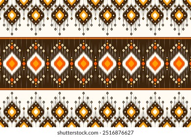 Abstract ethnic art ikat seamless pattern in tribal, folk embroidery and Mexican style. Aztec geometry Graphic Arts, Carpet Design, Wallpaper, Wrapping, Clothing
