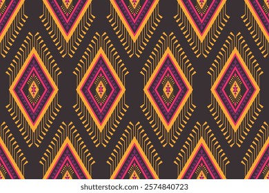 Abstract ethnic Aztec style. Ethnic geometric seamless pattern in tribal. American, Mexican style. Design for background, illustration, fabric, clothing, carpet, textile, batik, embroidery.