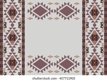 Abstract ethnic background in aztec style