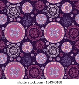 Abstract  Ethnic background. Hand Drawn Vector seamless pattern.