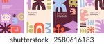 Abstract ethnic backgrounds. African boho art cards, posters, banners, covers design. Art elements, textured vertical design collections. Creative vector design