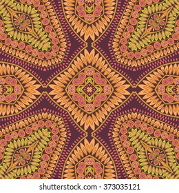 Abstract ethnic boho design, vector seamless pattern. For fabric, wallpaper, pattern fills
