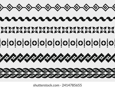 abstract ethnic border vector collection 02