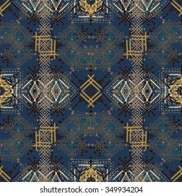 Abstract ethnic colorful seamless pattern. Tribal art print. Background boho texture, wallpaper, wrapping