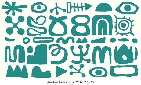 abstract ethnic element doodle hand drawn