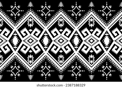 Abstract ethnic fabric patterns.Tribal fabric backgrounds.Folk fabric patterns.geometric seamless fabric pattern.black and white product background.Wallpaper illustrations.Printed backgrounds.