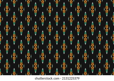 Abstract ethnic flower art. geometric oriental seamless pattern traditional. Tribal style striped. Design for background, wallpaper, vector illustration, fabric, clothing, batik, carpet, embroidery.