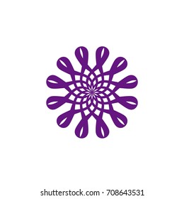 Abstract Ethnic Flower Logo Template XVII