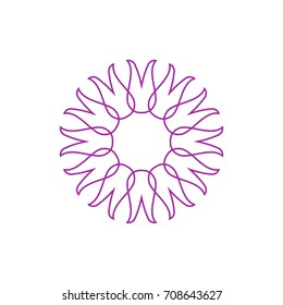 Abstract Ethnic Flower Logo Template X