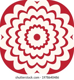 Abstract Ethnic Flowers Design 