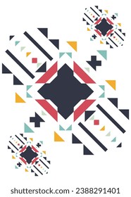 Abstract Ethnic flyer element on white background, Vintage Ethnic, Vector abstract design