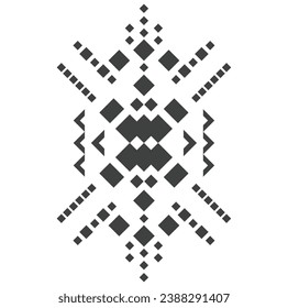Resumen Elemento de volante étnico sobre fondo blanco, origen vintage, diseño abstracto vectorial