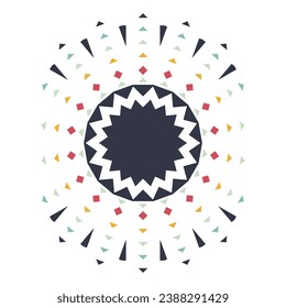 Abstract Ethnic flyer element on white background, Vintage Ethnic, Vector abstract design