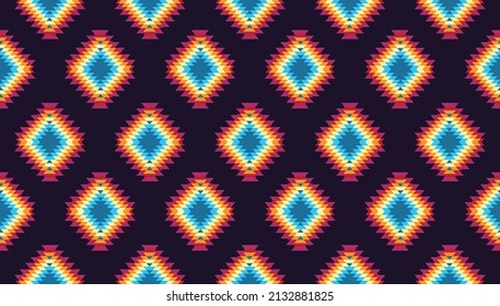 Abstract ethnic geometric flower pattern design pattern for background,fabric,wrapping,clothing,carpet,wallpaper,clothing,wrapping,batik,fabric