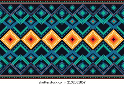 Abstract ethnic geometric flower pattern design pattern for background,fabric,wrapping,clothing,carpet,wallpaper,clothing,wrapping,batik,fabric