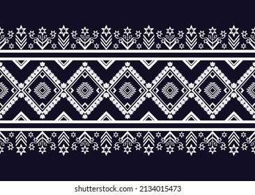 Abstract ethnic geometric flower pattern design pattern for background,fabric,wrapping,clothing,carpet,wallpaper,clothing,wrapping,batik,fabric