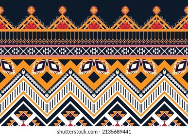 Abstract ethnic geometric flower pattern design pattern for background,fabric,wrapping,clothing,carpet,wallpaper,clothing,wrapping,batik,fabric