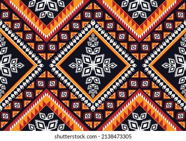 Abstract ethnic geometric flower pattern design pattern for background,fabric,wrapping,clothing,carpet,wallpaper,clothing,wrapping,batik,fabric