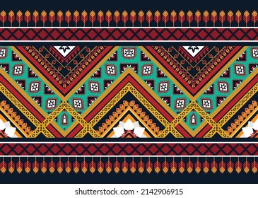 Abstract ethnic geometric flower pattern design pattern for background,fabric,wrapping,clothing,carpet,wallpaper,clothing,wrapping,batik,fabric