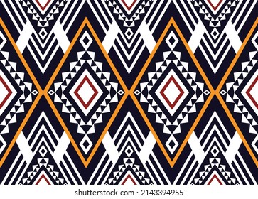Abstract ethnic geometric flower pattern design pattern for background,fabric,wrapping,clothing,carpet,wallpaper,clothing,wrapping,batik,fabric