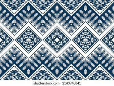 Abstract ethnic geometric flower pattern design pattern for background,fabric,wrapping,clothing,carpet,wallpaper,clothing,wrapping,batik,fabric